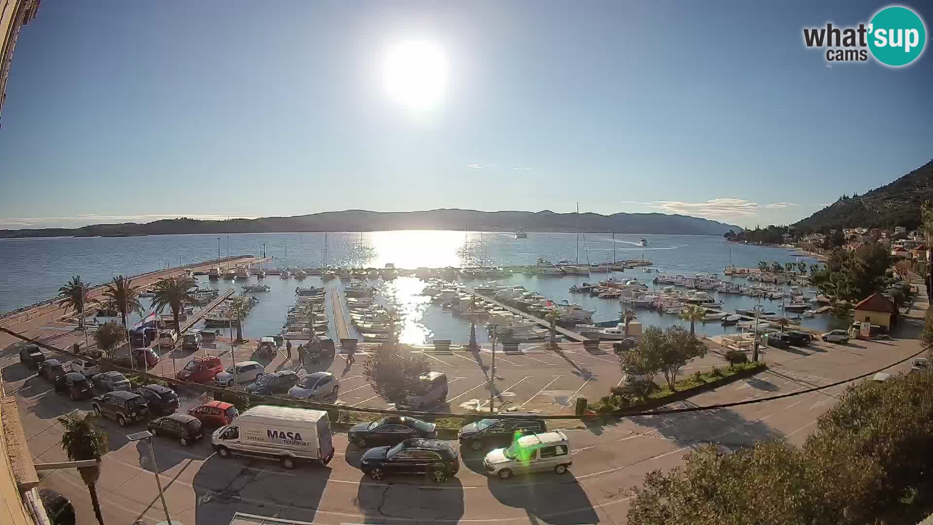 Web kamera Orebić Riva – Trajekt za Korčulu uživo