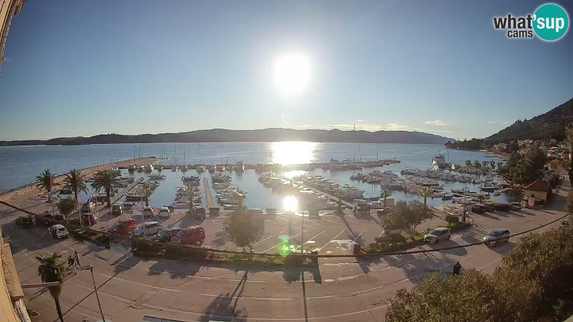 Spletna kamera Orebić Riva – Trajekt za Korčulo v živo