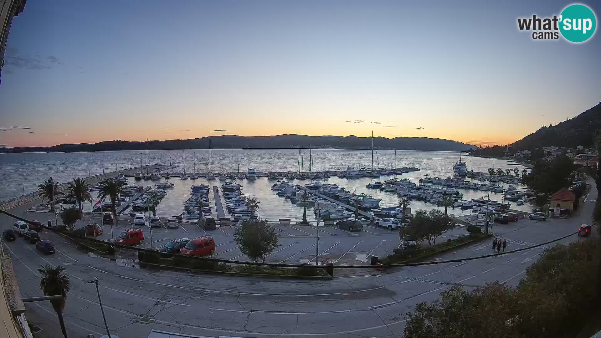 Spletna kamera Orebić Riva – Trajekt za Korčulo v živo