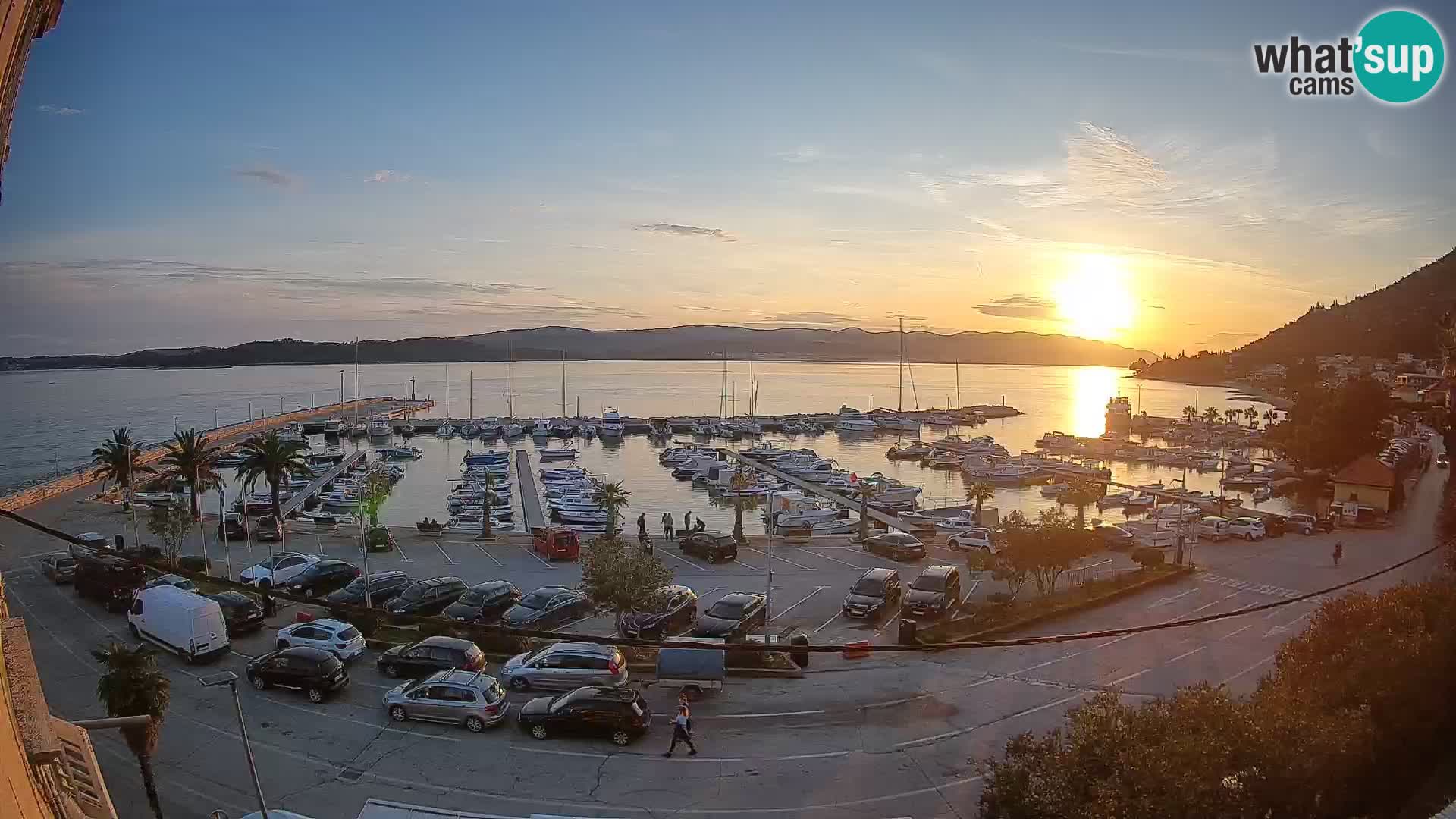 Webcam Orebić Uferpromenade – Fähre nach Korčula Live