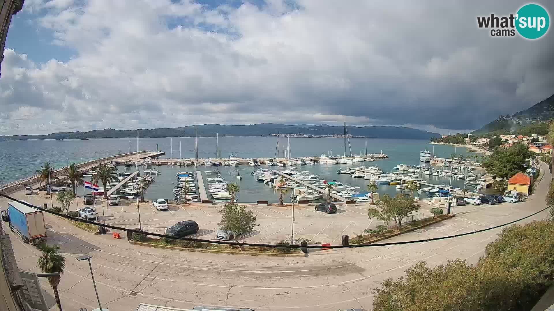 Webcam Orebić Uferpromenade – Fähre nach Korčula Live