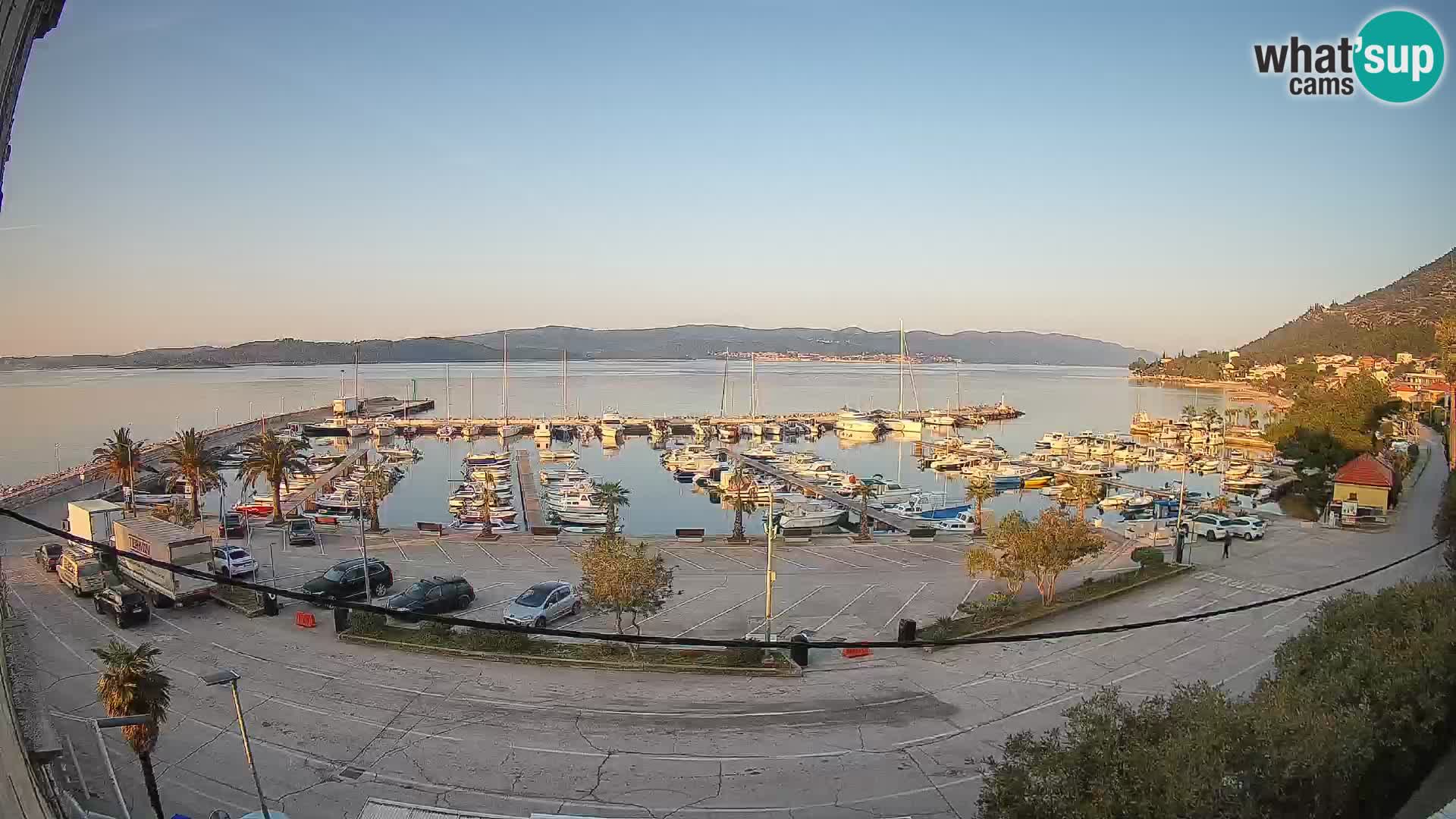 Webcam Orebić Uferpromenade – Fähre nach Korčula Live