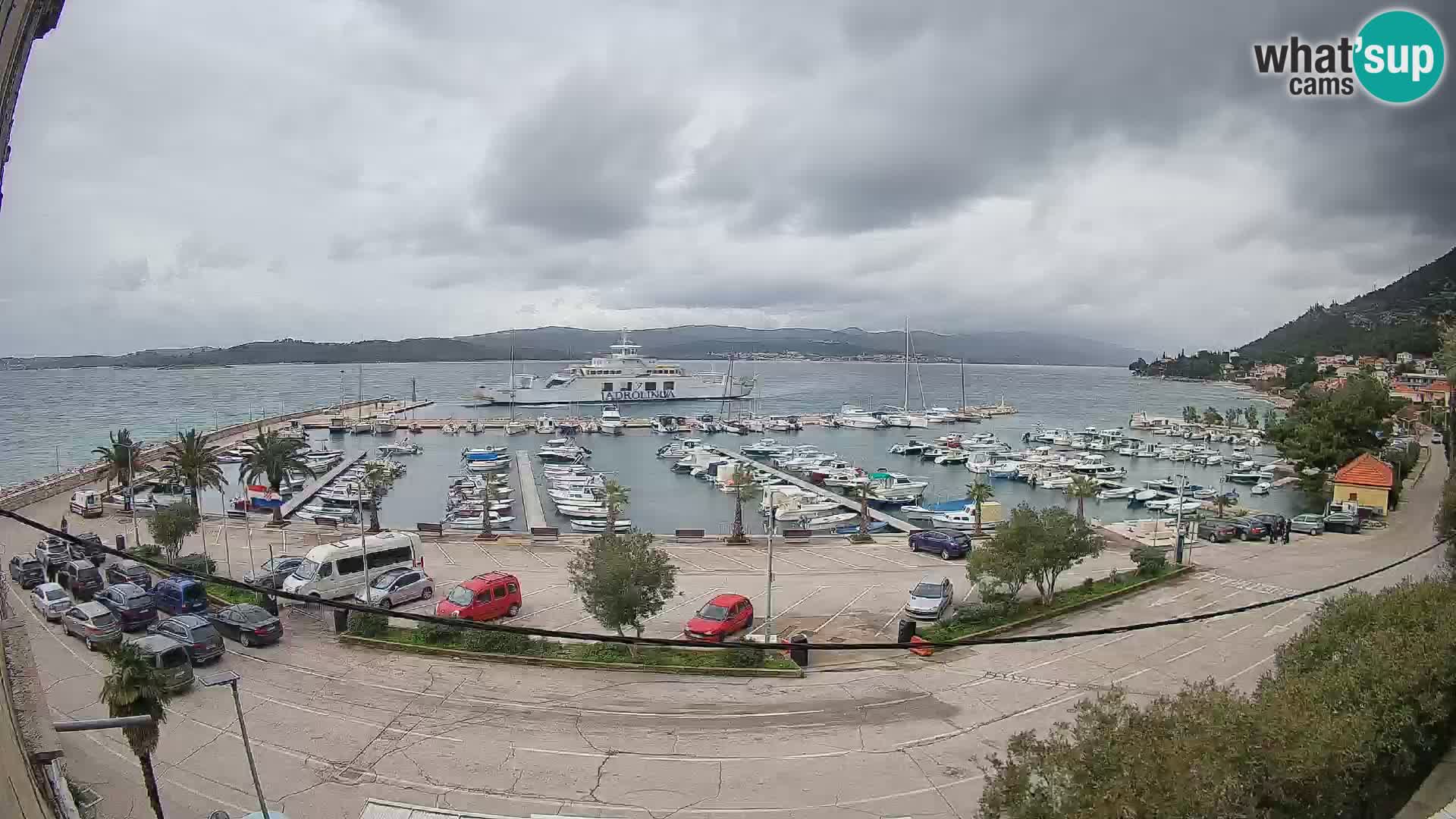 Webcam Orebić Riva – Ferry a Korčula en vivo
