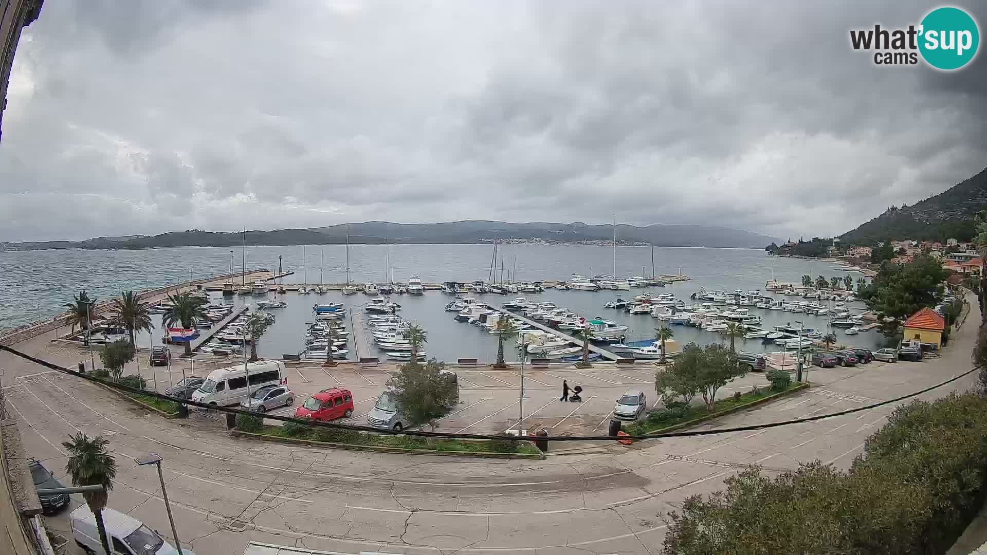Webcam Orebić Uferpromenade – Fähre nach Korčula Live