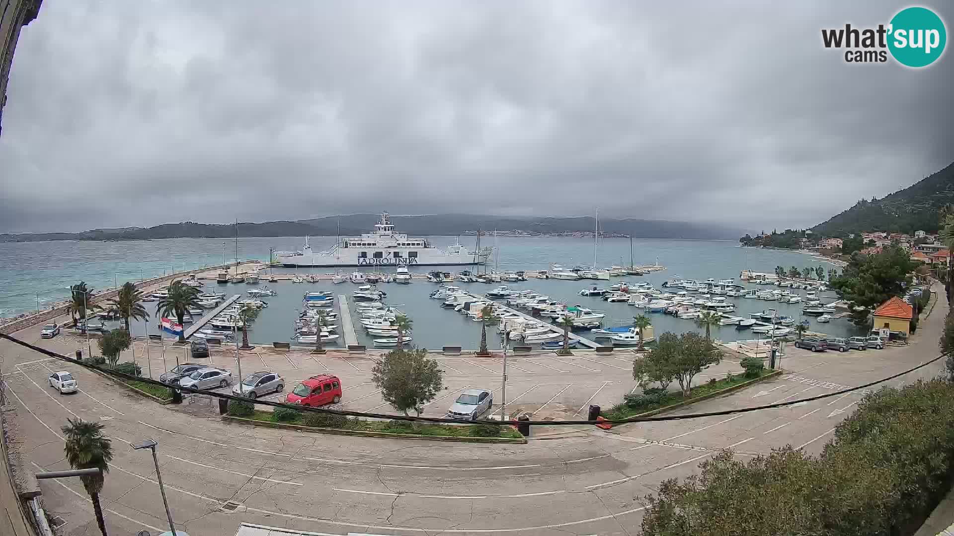 Webcam Orebić Riva – Ferry to Korčula Live