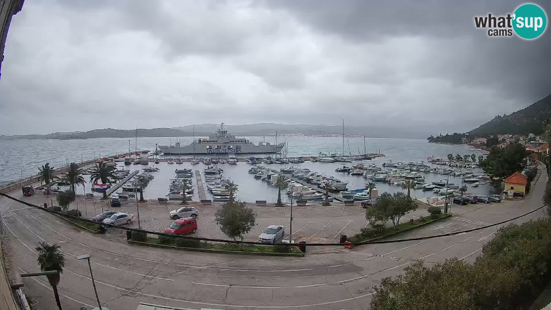 Webcam Orebić Riva – Ferry a Korčula en vivo