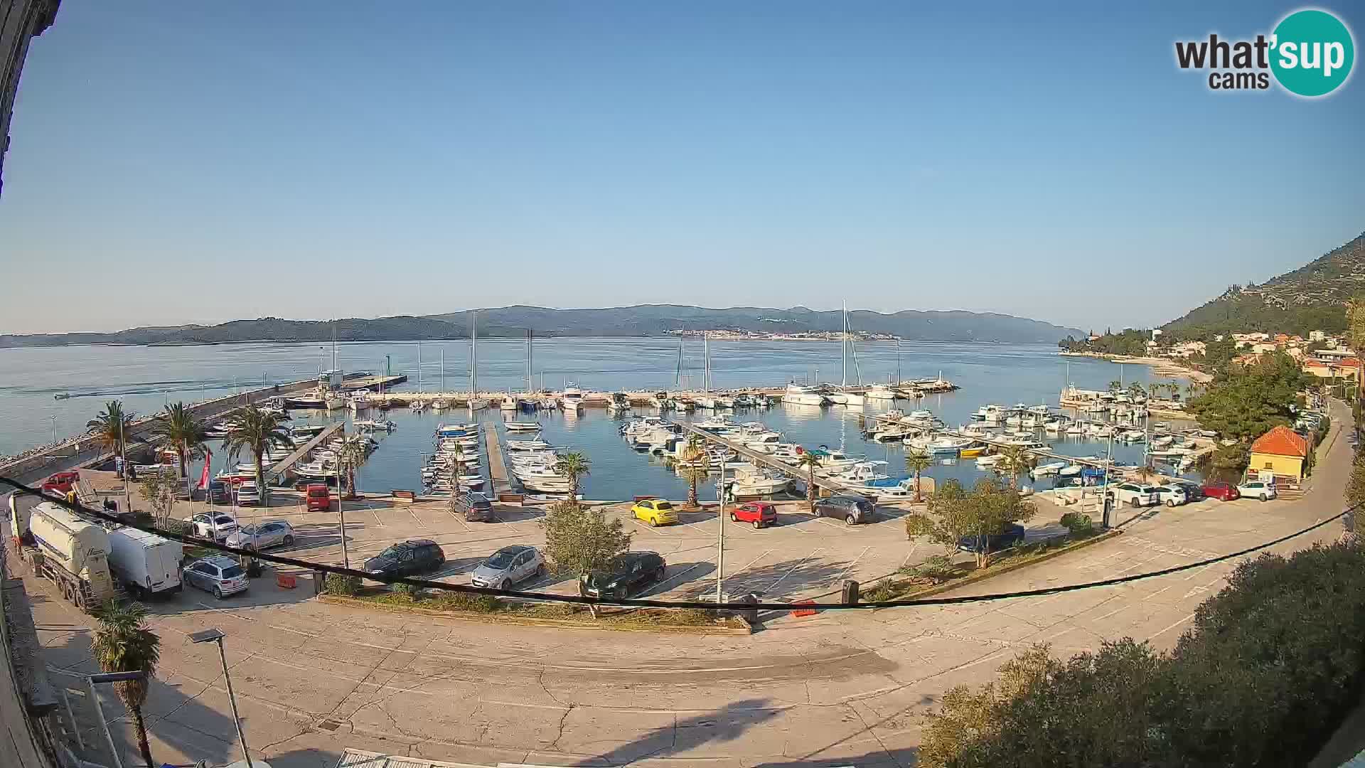 Webcam Orebić Riva – Ferry a Korčula en vivo