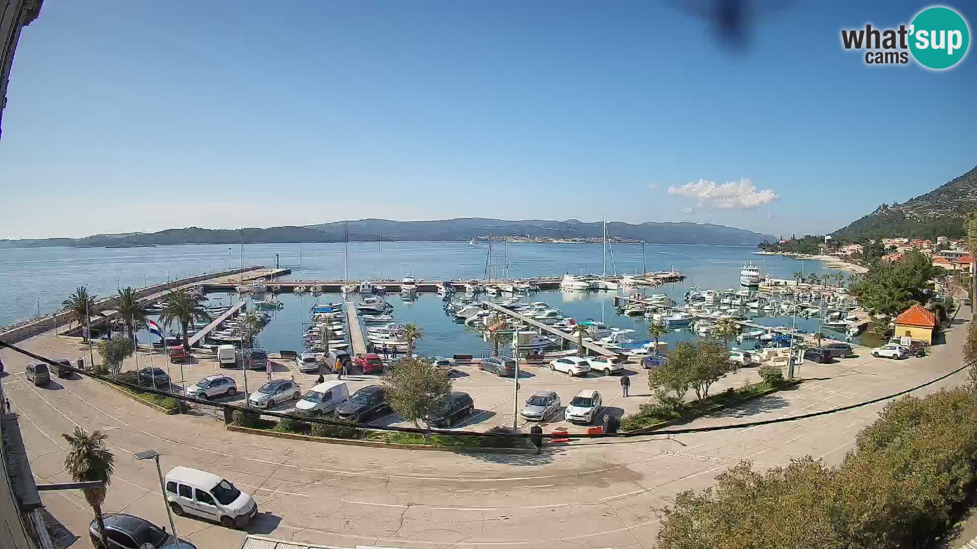 Spletna kamera Orebić Riva – Trajekt za Korčulo v živo