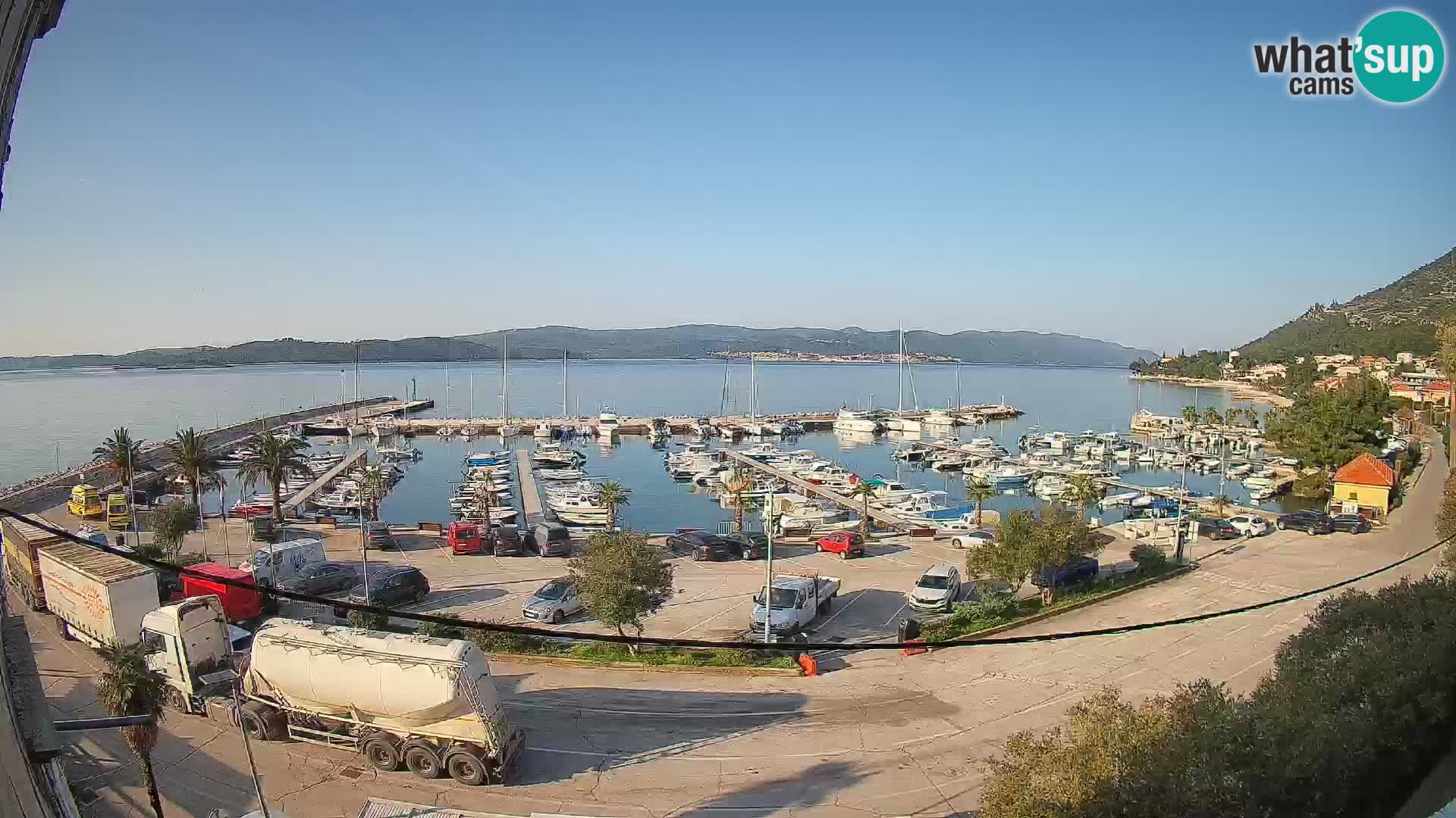 Webcam Orebić Uferpromenade – Fähre nach Korčula Live