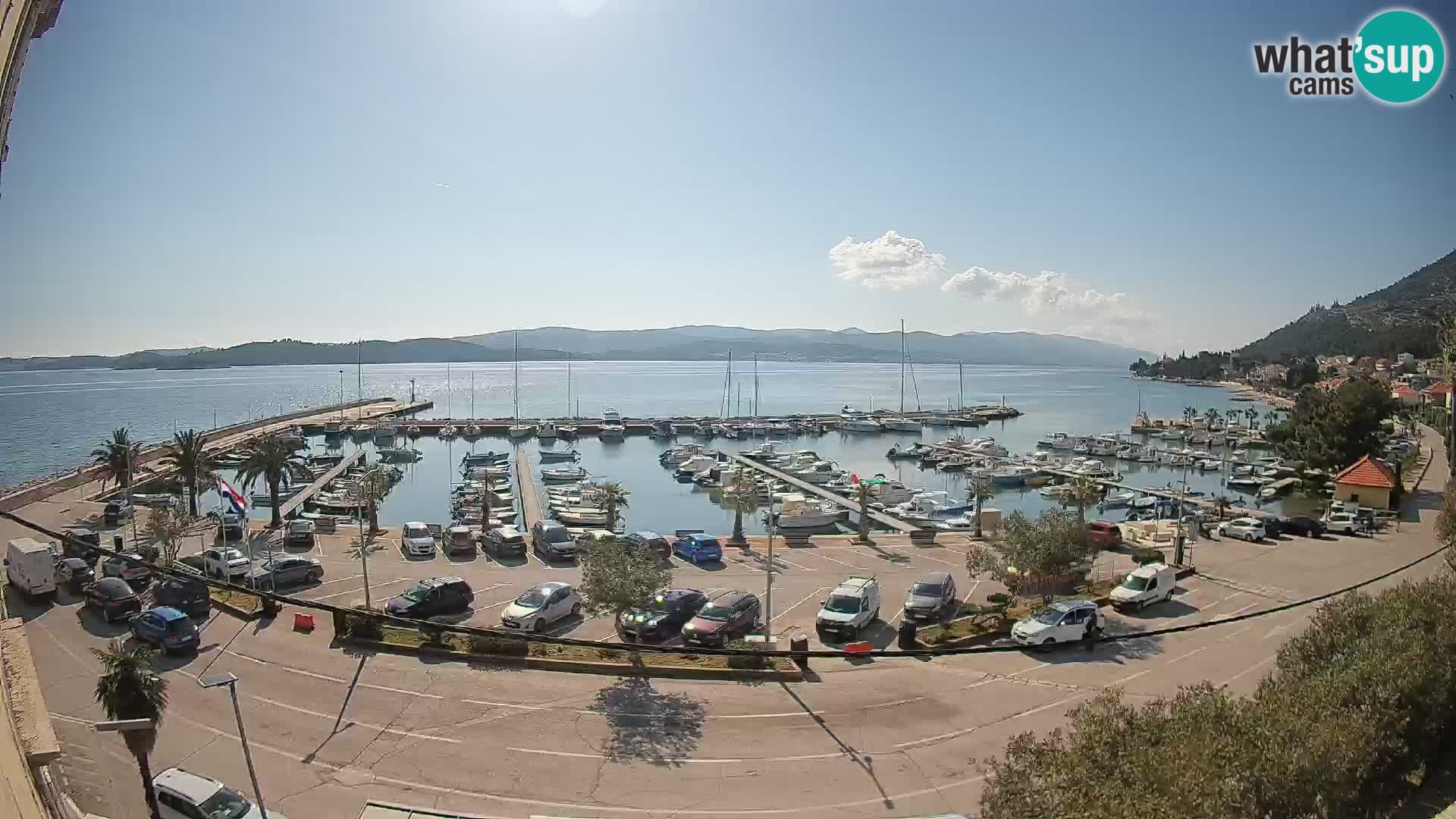 Spletna kamera Orebić Riva – Trajekt za Korčulo v živo