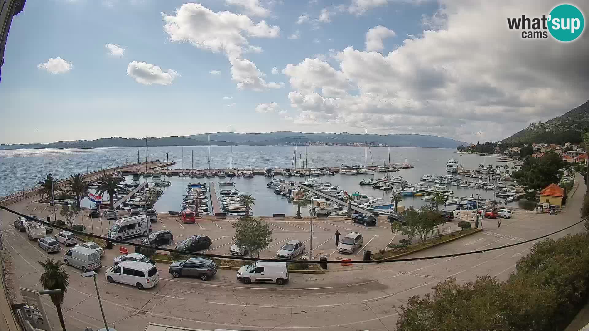 Webcam Orebić Uferpromenade – Fähre nach Korčula Live