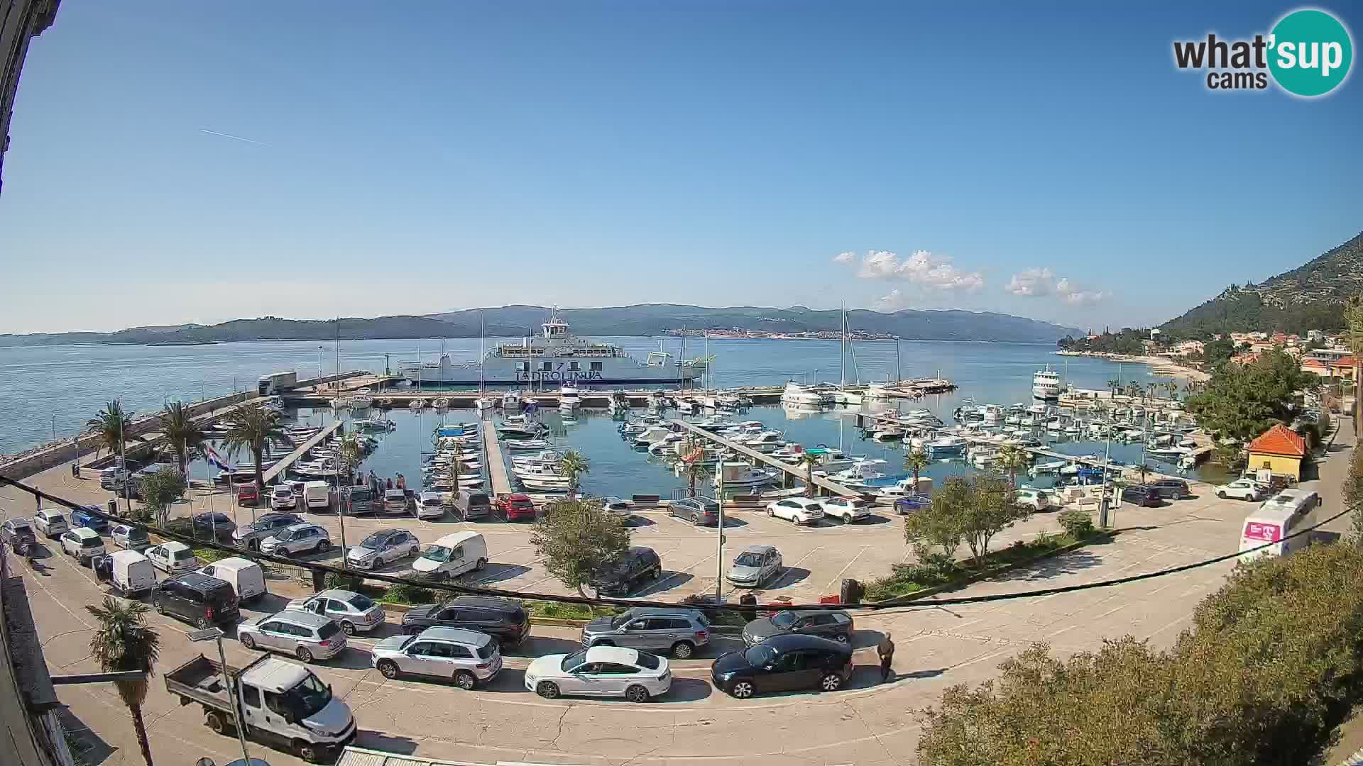 Webcam Orebić Riva – Ferry a Korčula en vivo