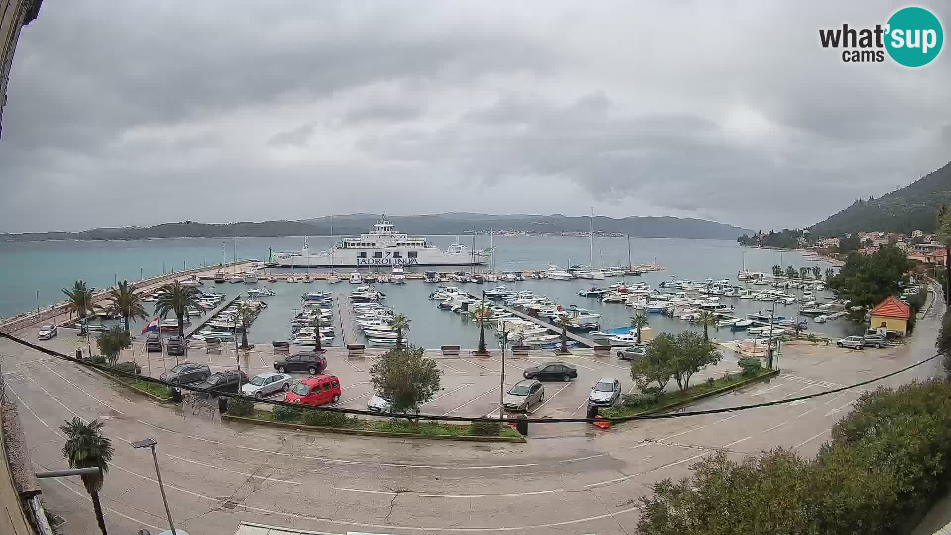 Webcam Orebić Riva – Ferry to Korčula Live