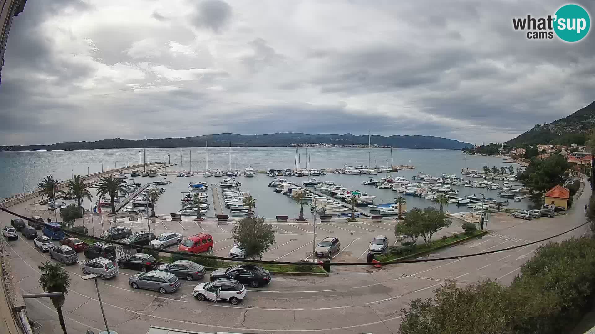 Spletna kamera Orebić Riva – Trajekt za Korčulo v živo