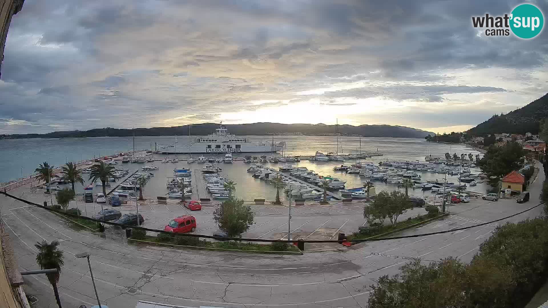 Webcam Orebić Riva – Ferry vers Korčula en direct