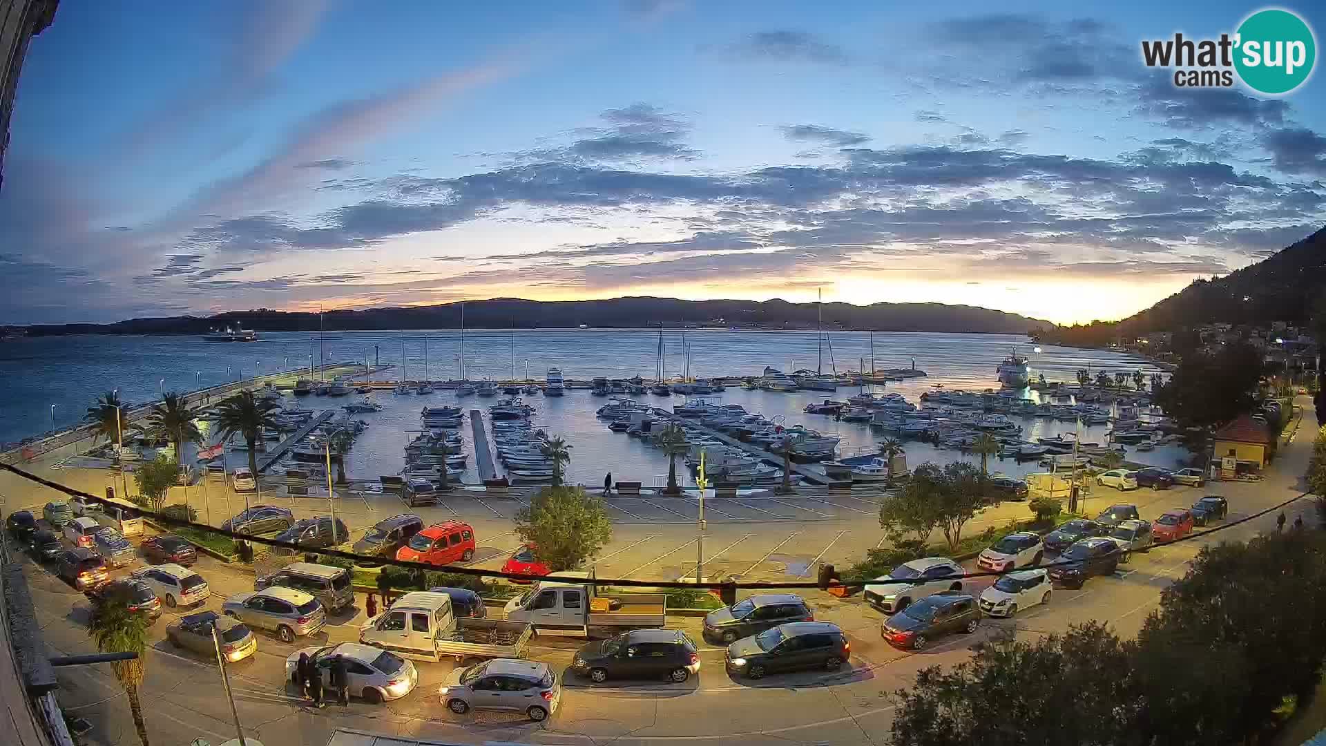 Spletna kamera Orebić Riva – Trajekt za Korčulo v živo