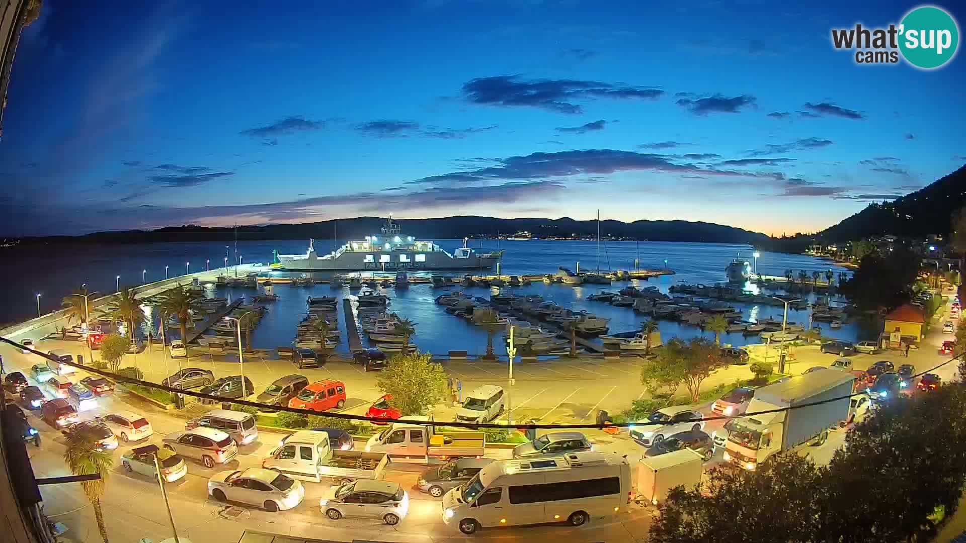 Webcam Orebić Riva – Ferry vers Korčula en direct