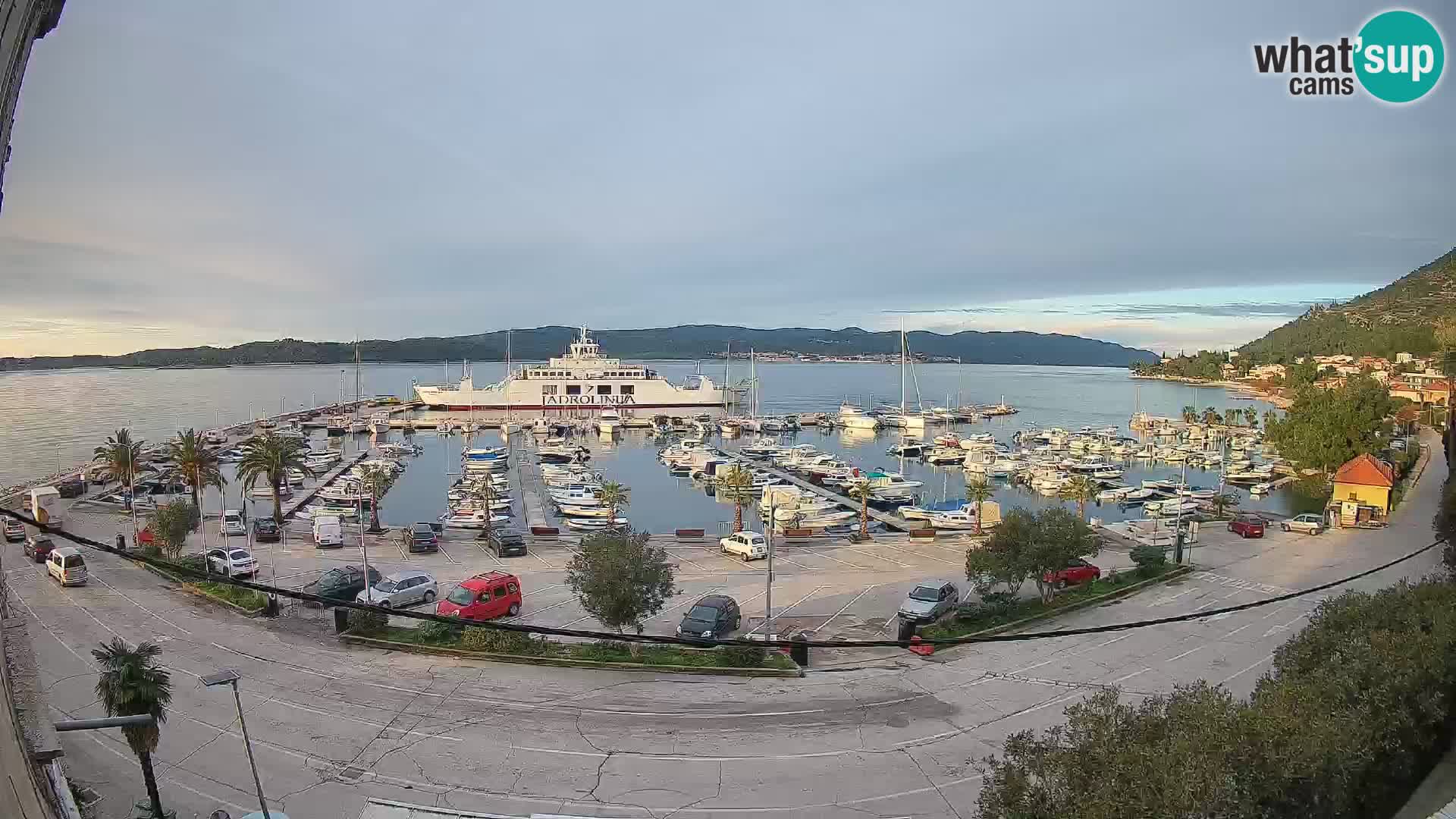 Spletna kamera Orebić Riva – Trajekt za Korčulo v živo