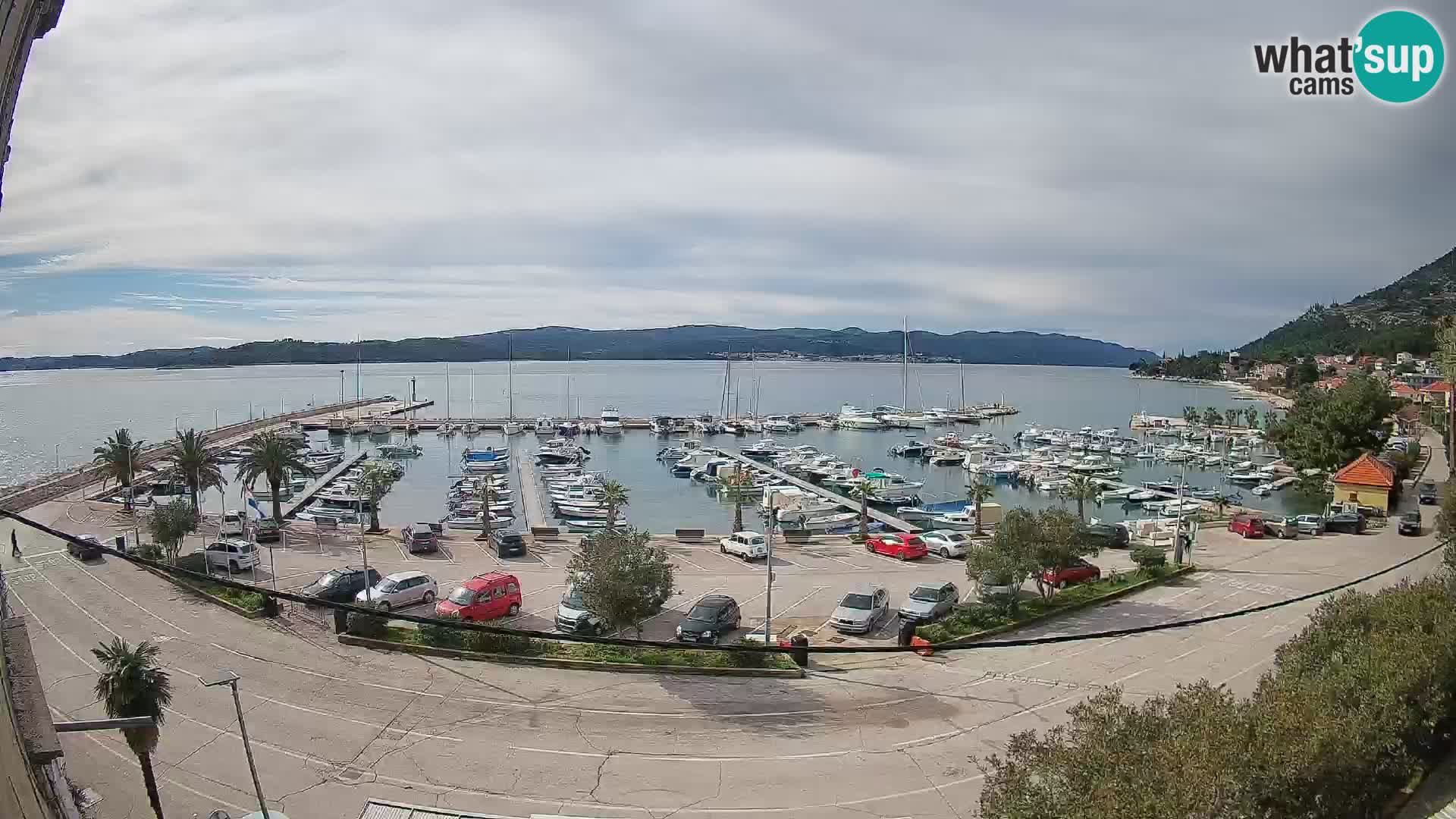Spletna kamera Orebić Riva – Trajekt za Korčulo v živo
