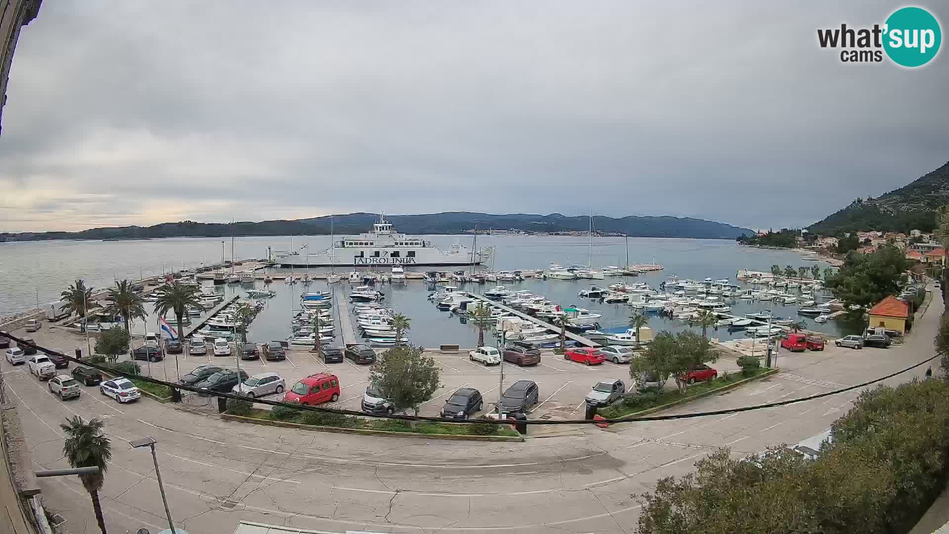 Spletna kamera Orebić Riva – Trajekt za Korčulo v živo