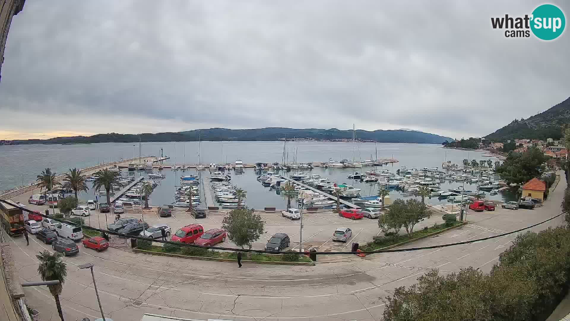 Webcam Orebić Uferpromenade – Fähre nach Korčula Live