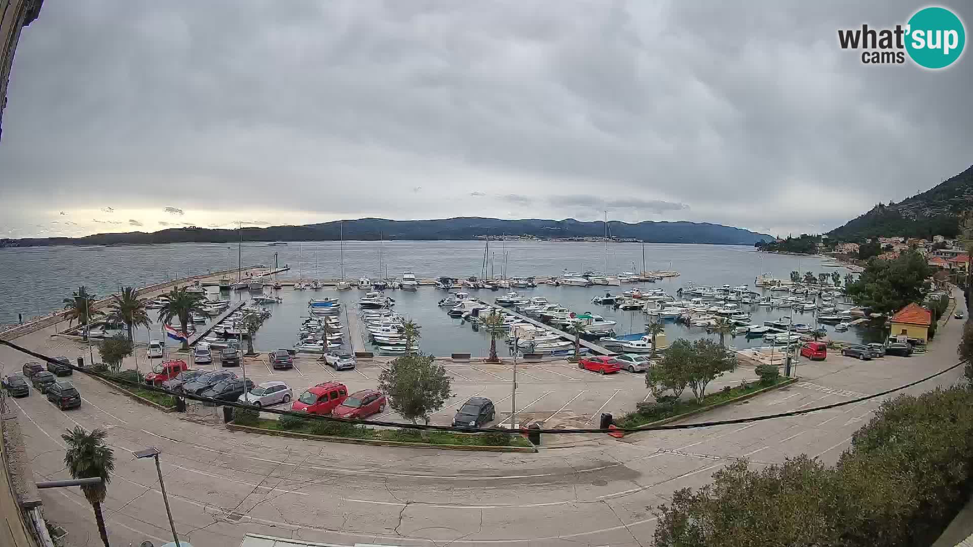 Webcam Orebić Uferpromenade – Fähre nach Korčula Live