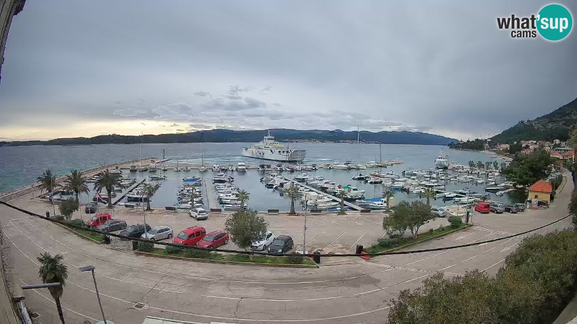 Webcam Orebić Uferpromenade – Fähre nach Korčula Live