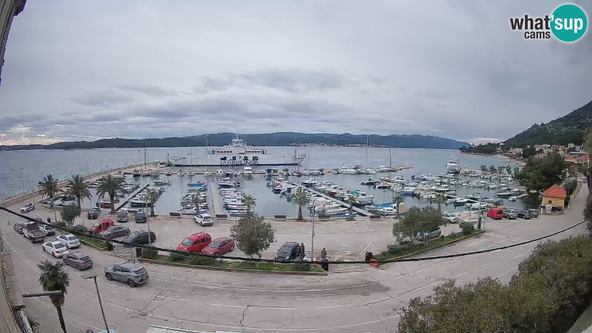 Webcam Orebić Uferpromenade – Fähre nach Korčula Live