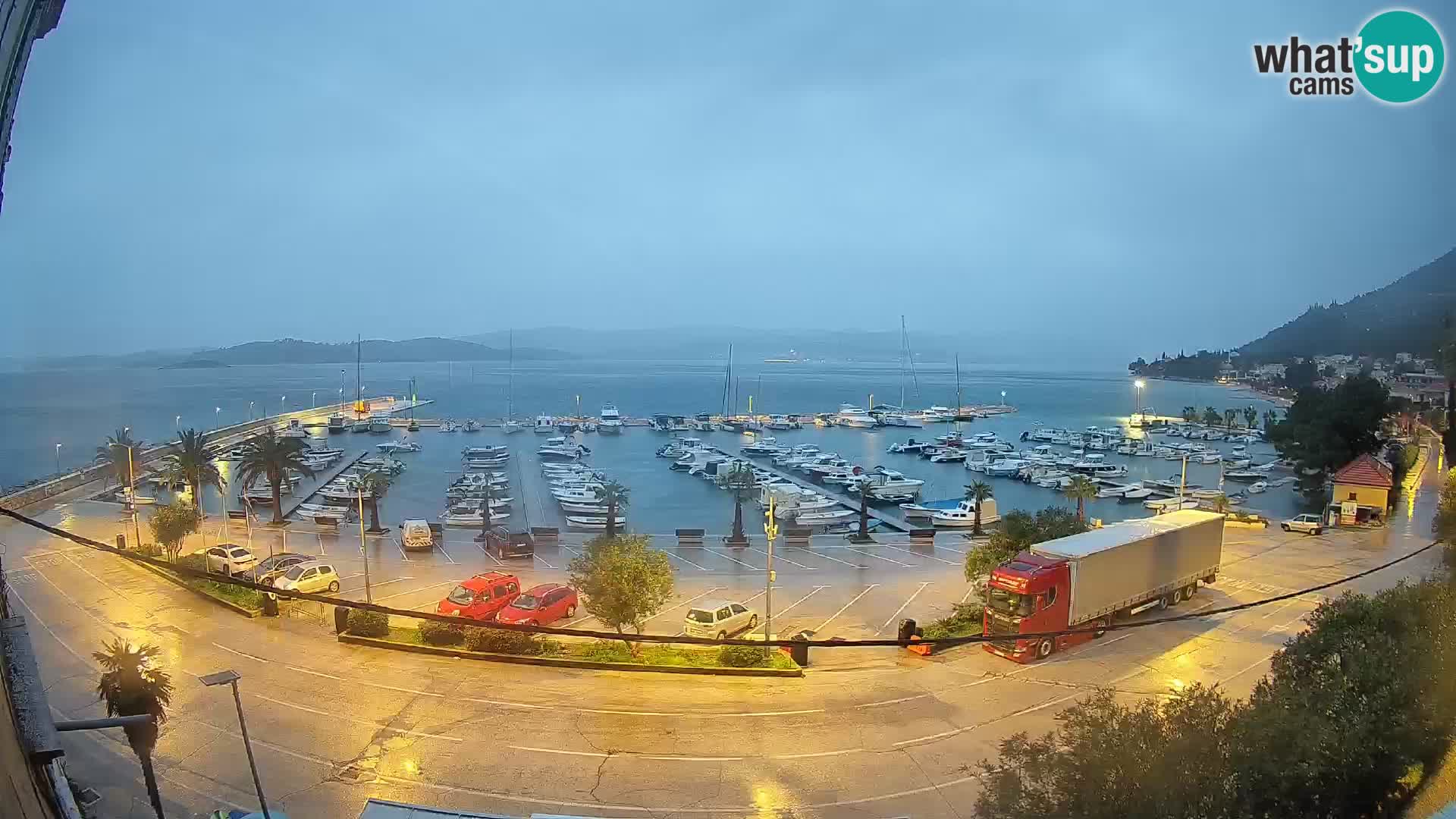 Webcam Orebić Uferpromenade – Fähre nach Korčula Live