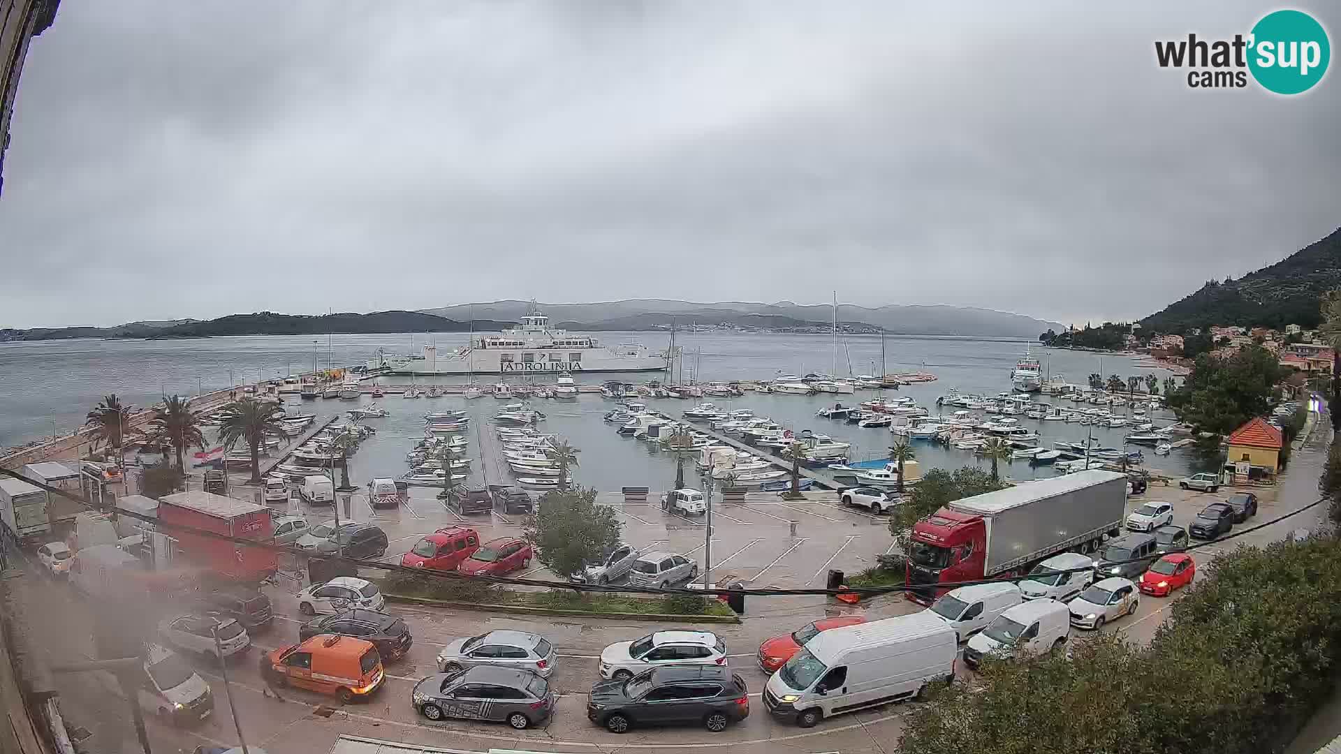 Webcam Orebić Riva – Ferry to Korčula Live