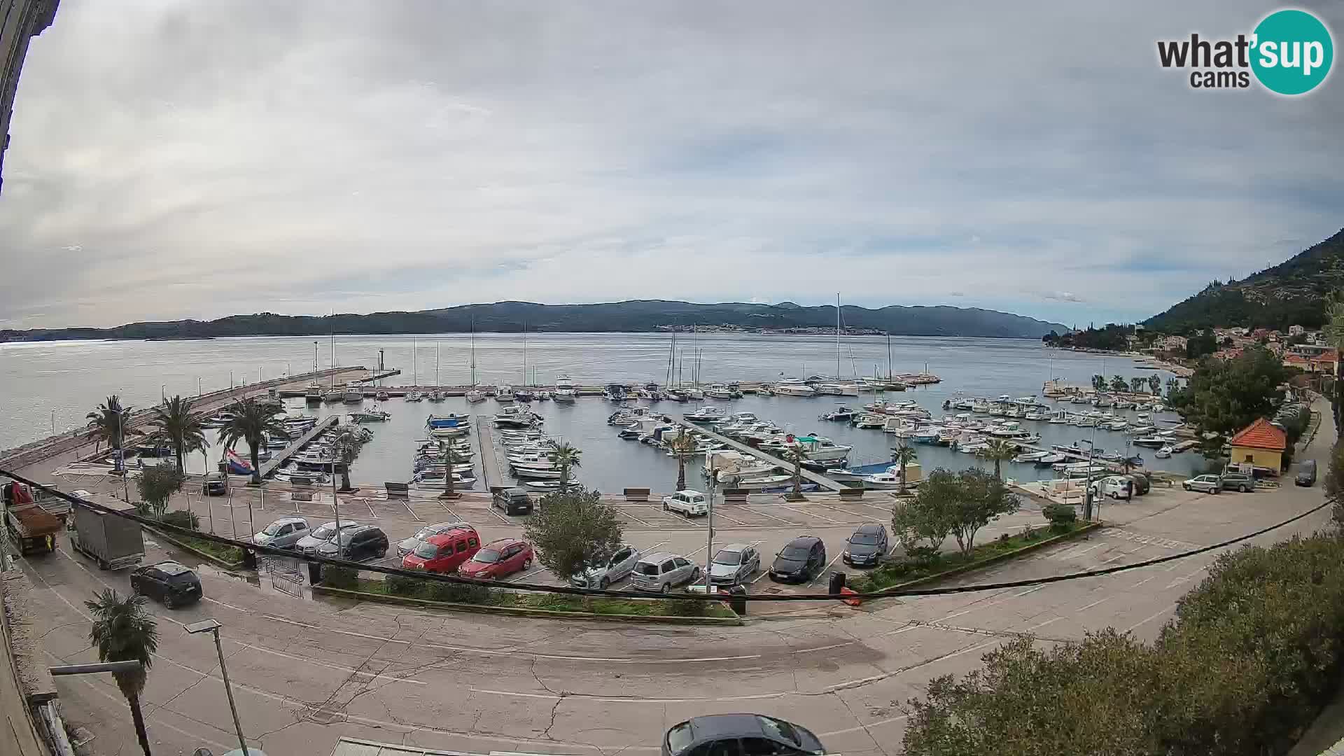 Webcam Orebić Uferpromenade – Fähre nach Korčula Live