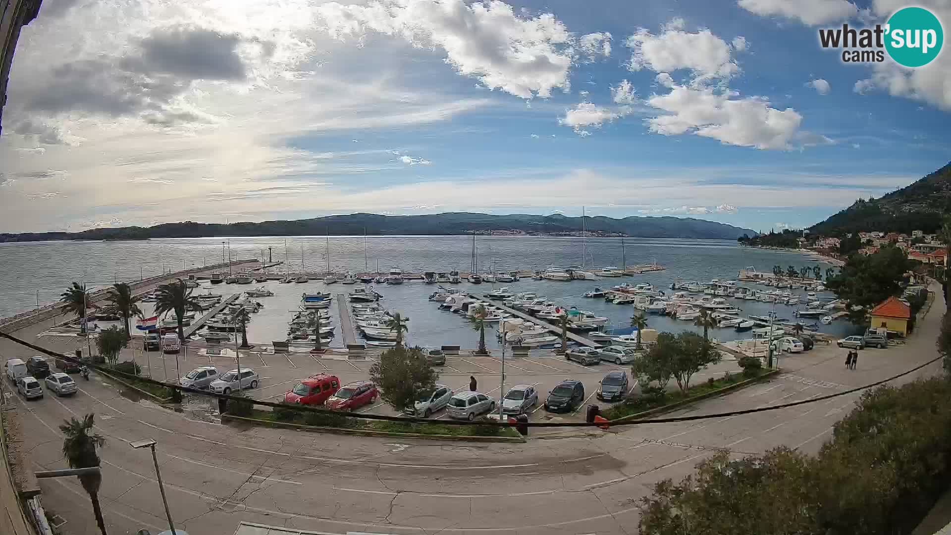 Webcam Orebić Uferpromenade – Fähre nach Korčula Live