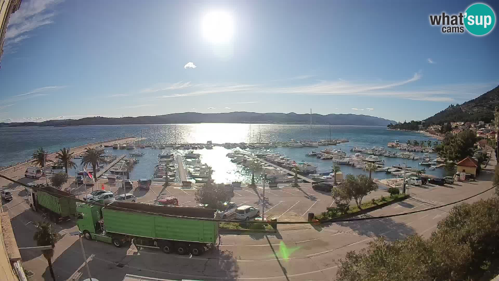 Webcam Orebić Riva – Ferry to Korčula Live