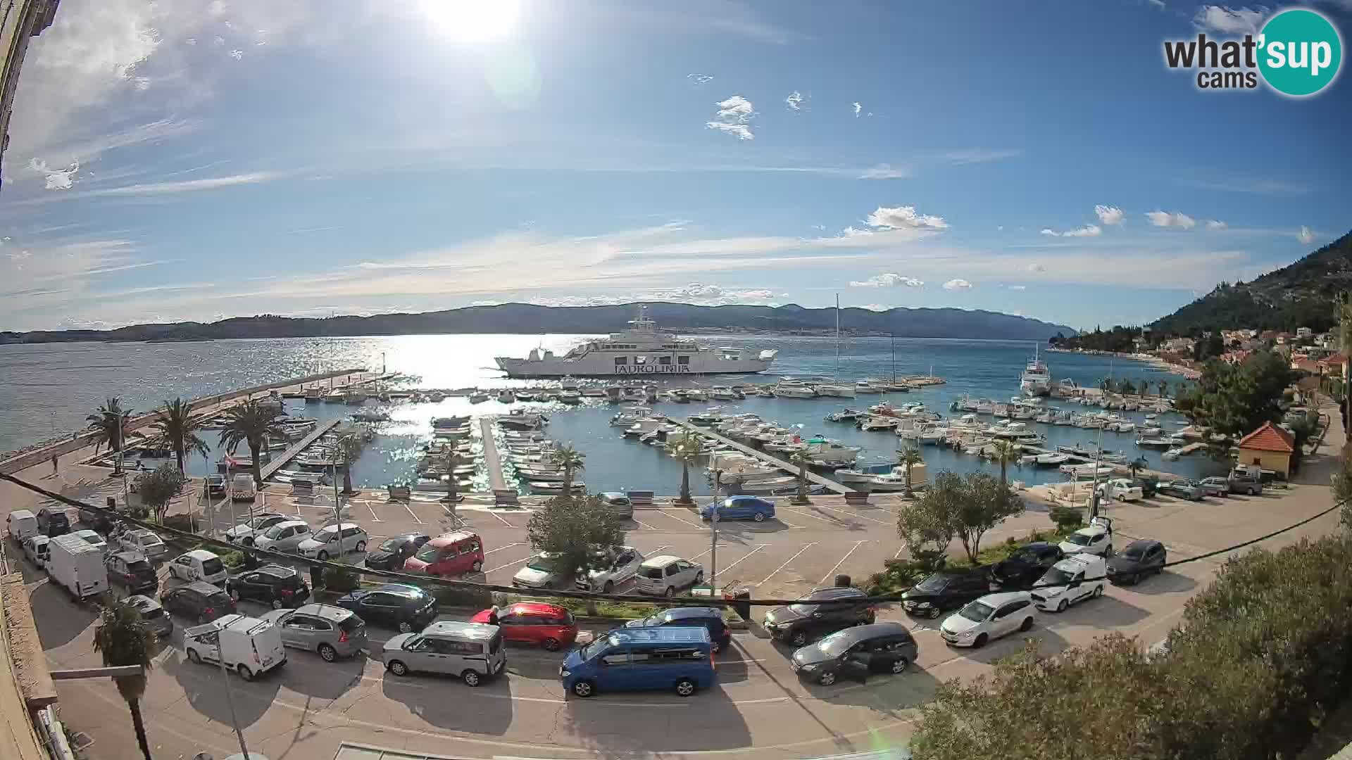Webcam Orebić Riva – Ferry a Korčula en vivo