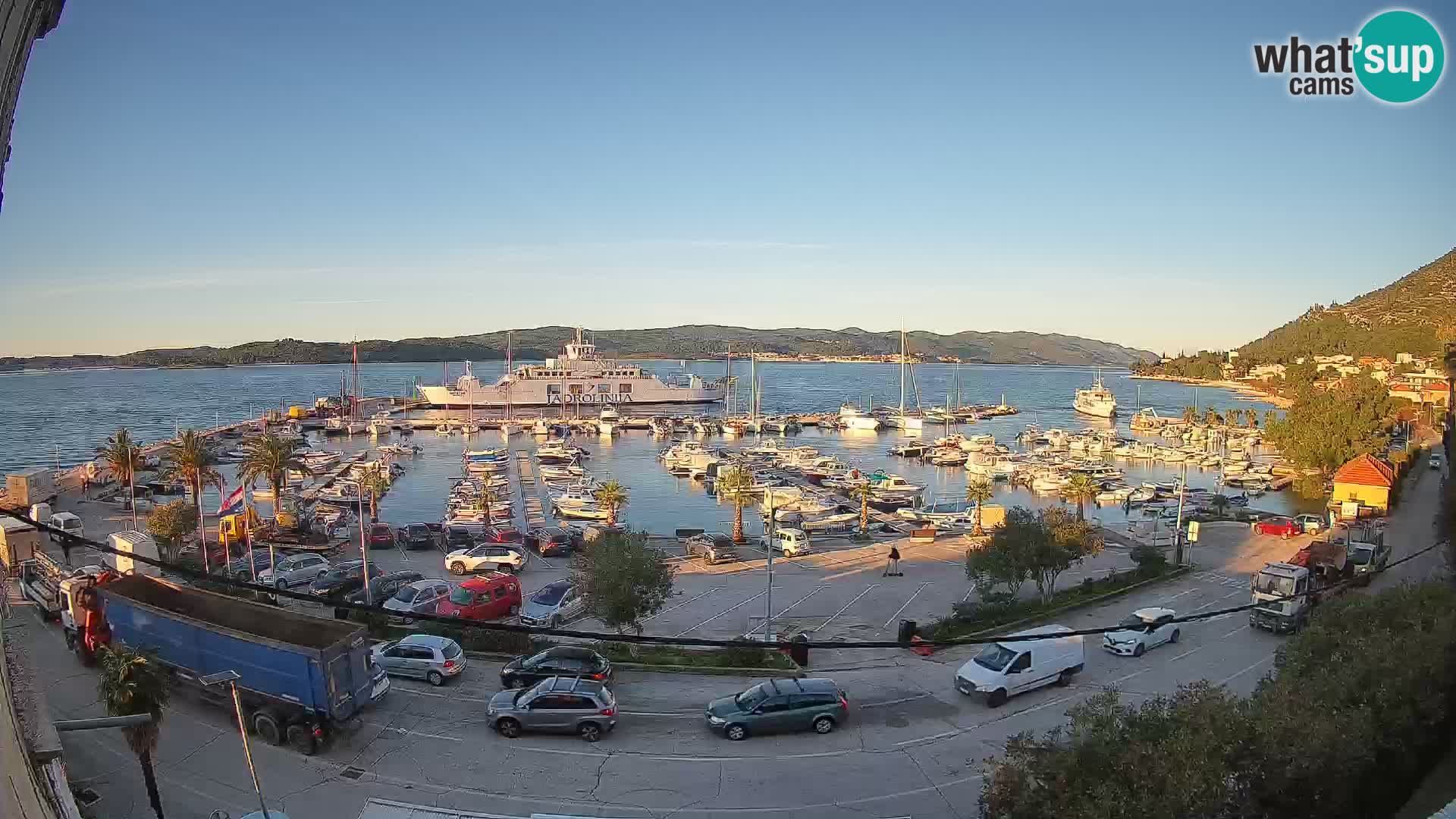 Webcam Orebić Uferpromenade – Fähre nach Korčula Live
