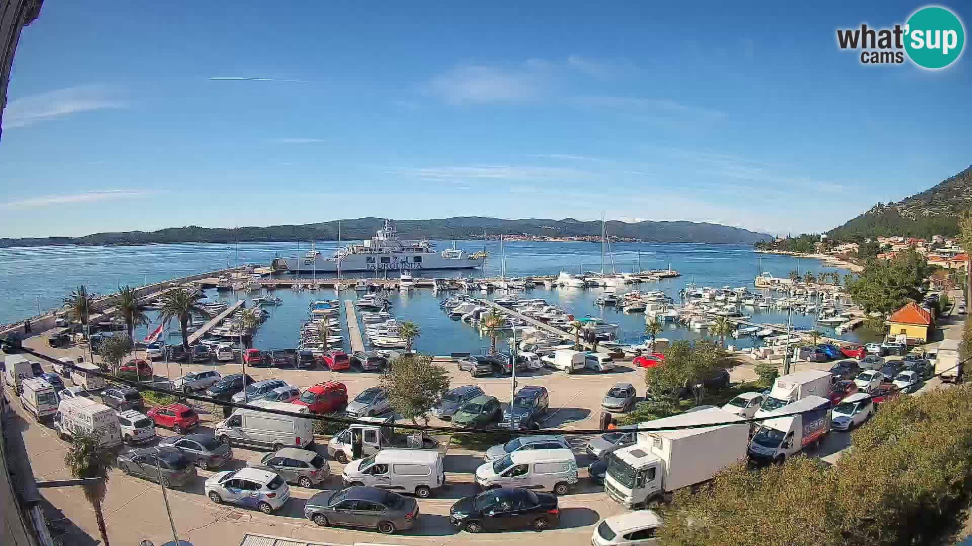 Webcam Orebić Riva – Ferry vers Korčula en direct
