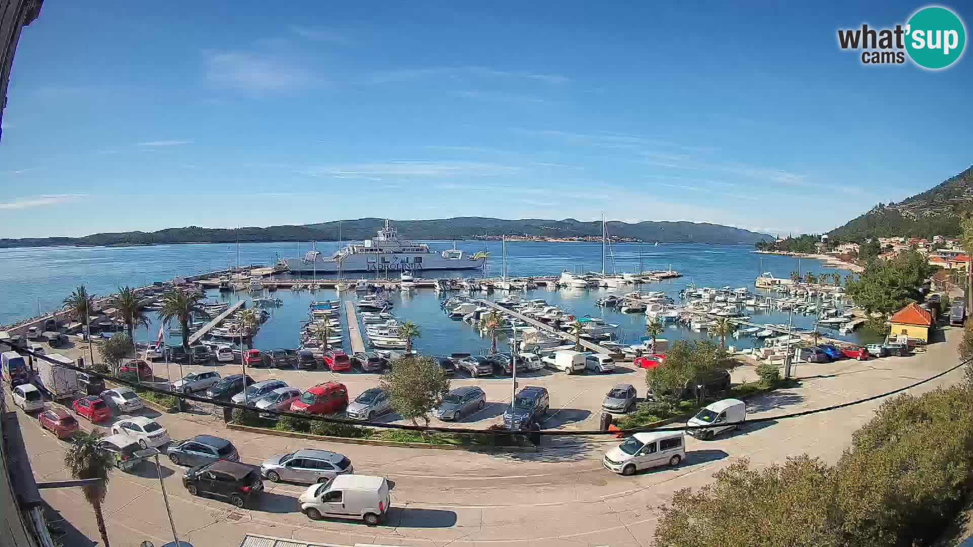 Webcam Orebić Uferpromenade – Fähre nach Korčula Live