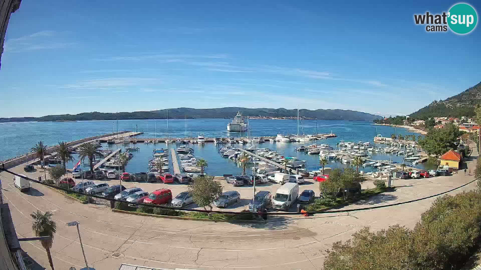 Webcam Orebić Riva – Ferry to Korčula Live