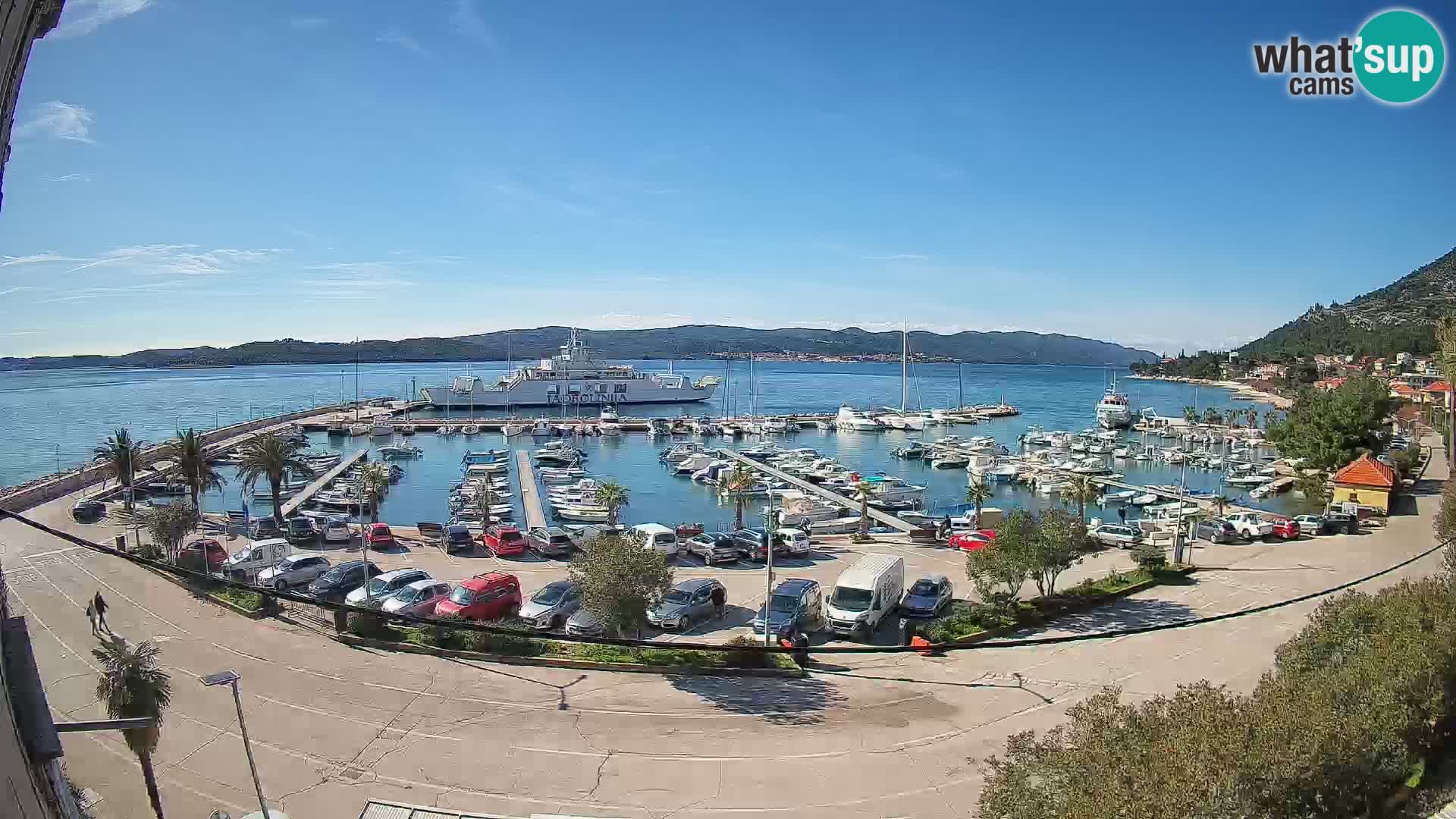 Webcam Orebić Riva – Ferry to Korčula Live