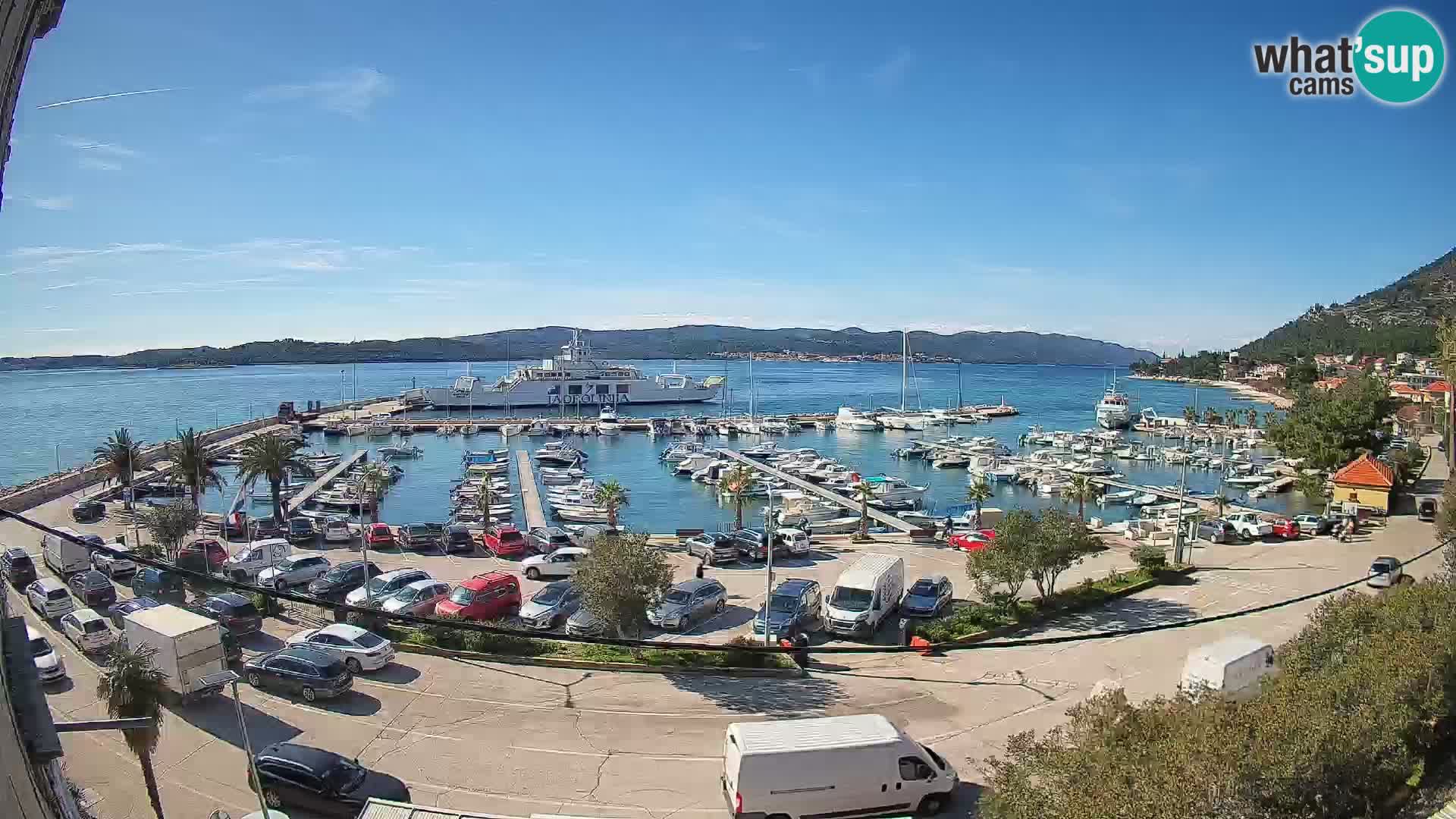 Webcam Orebić Riva – Ferry vers Korčula en direct