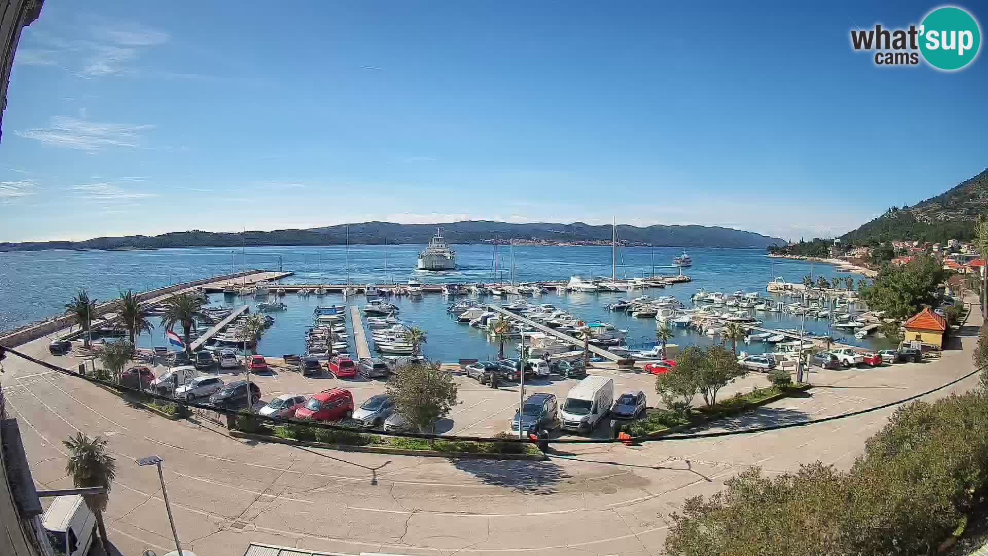 Web kamera Orebić Riva – Trajekt za Korčulu uživo