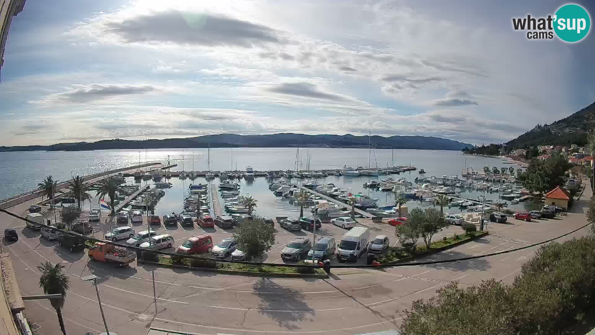 Spletna kamera Orebić Riva – Trajekt za Korčulo v živo