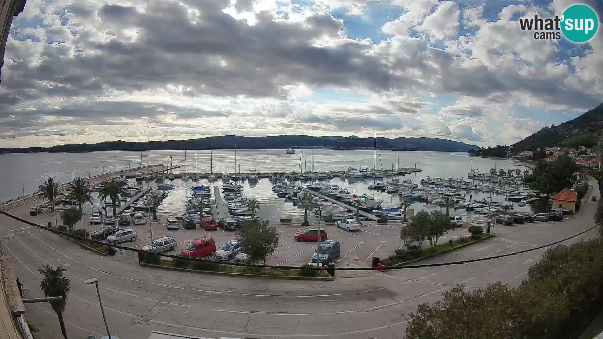 Spletna kamera Orebić Riva – Trajekt za Korčulo v živo