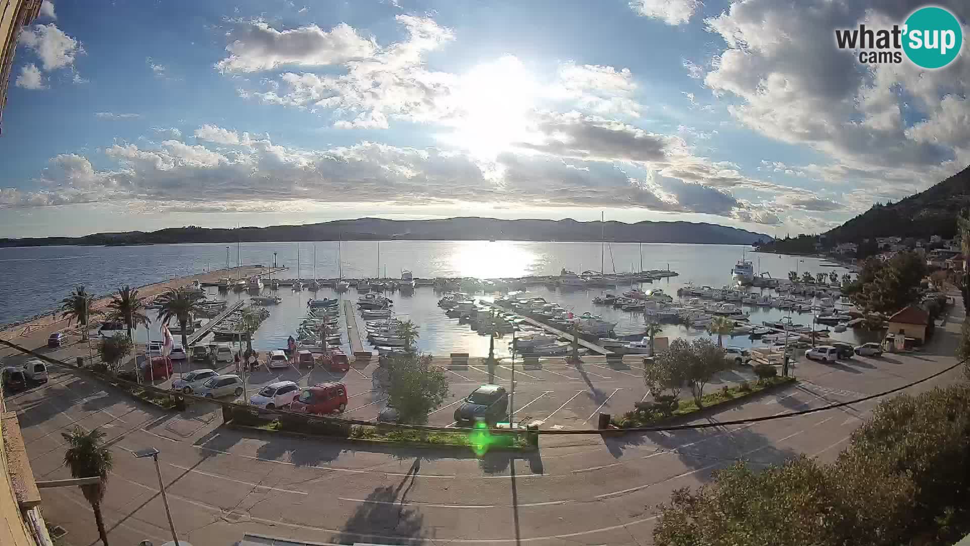 Spletna kamera Orebić Riva – Trajekt za Korčulo v živo