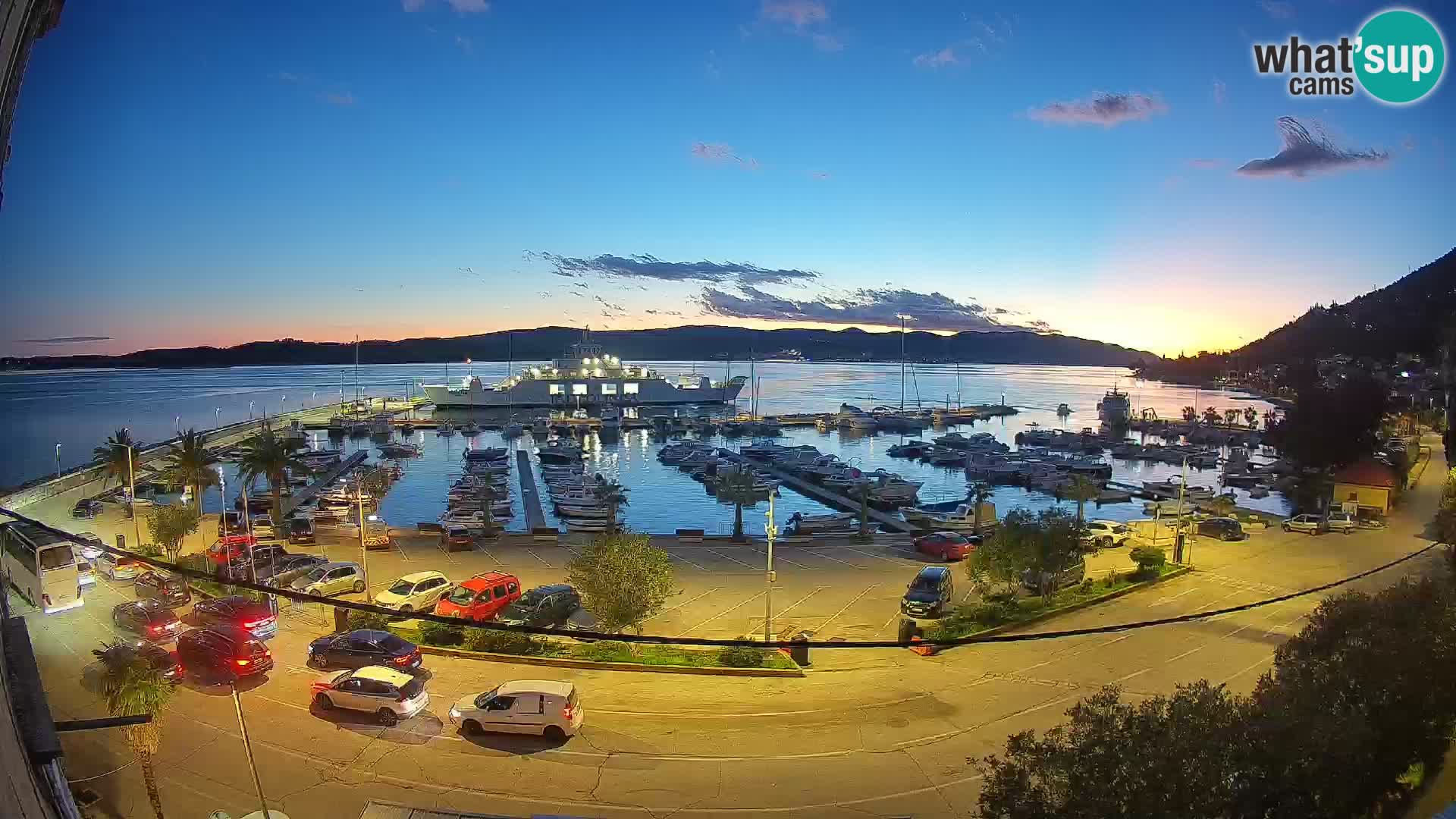 Webcam Orebić Riva – Ferry to Korčula Live