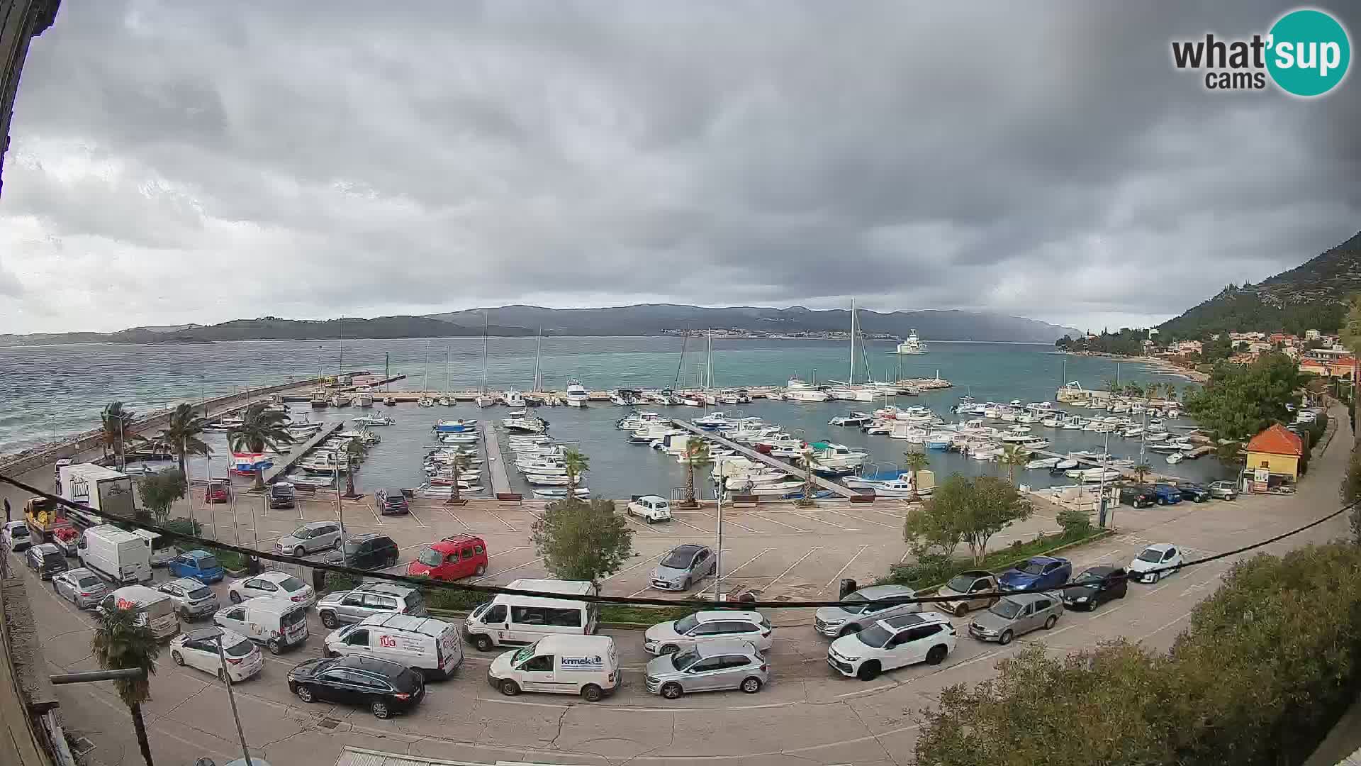 Webcam Orebić Uferpromenade – Fähre nach Korčula Live