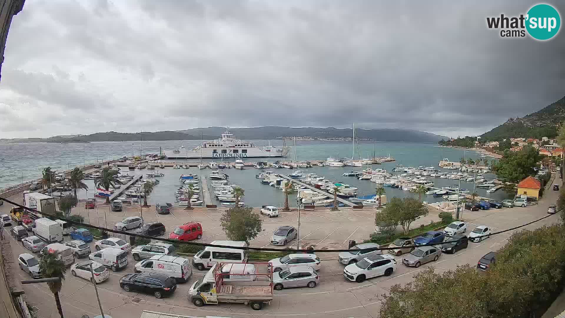 Webcam Orebić Riva – Ferry a Korčula en vivo