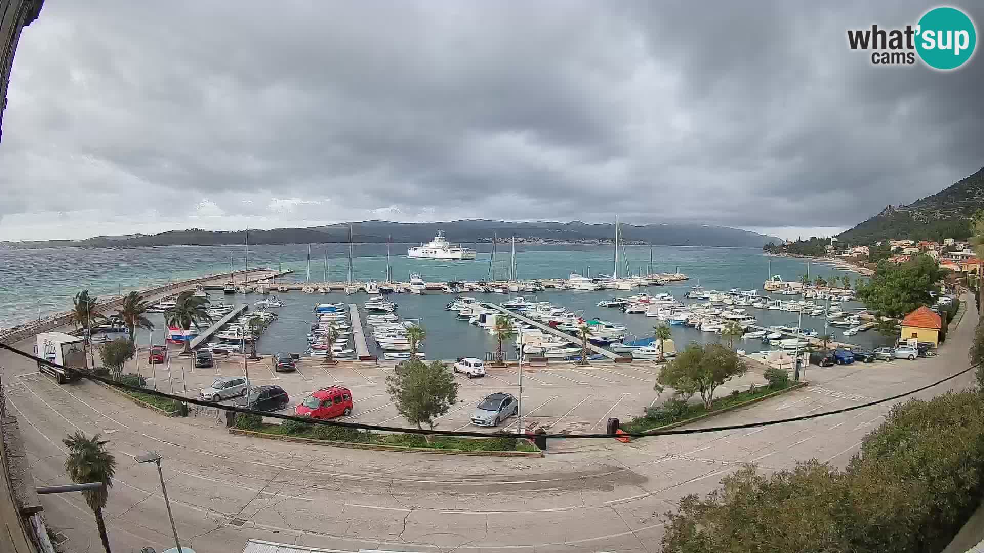 Webcam Orebić Riva – Ferry to Korčula Live