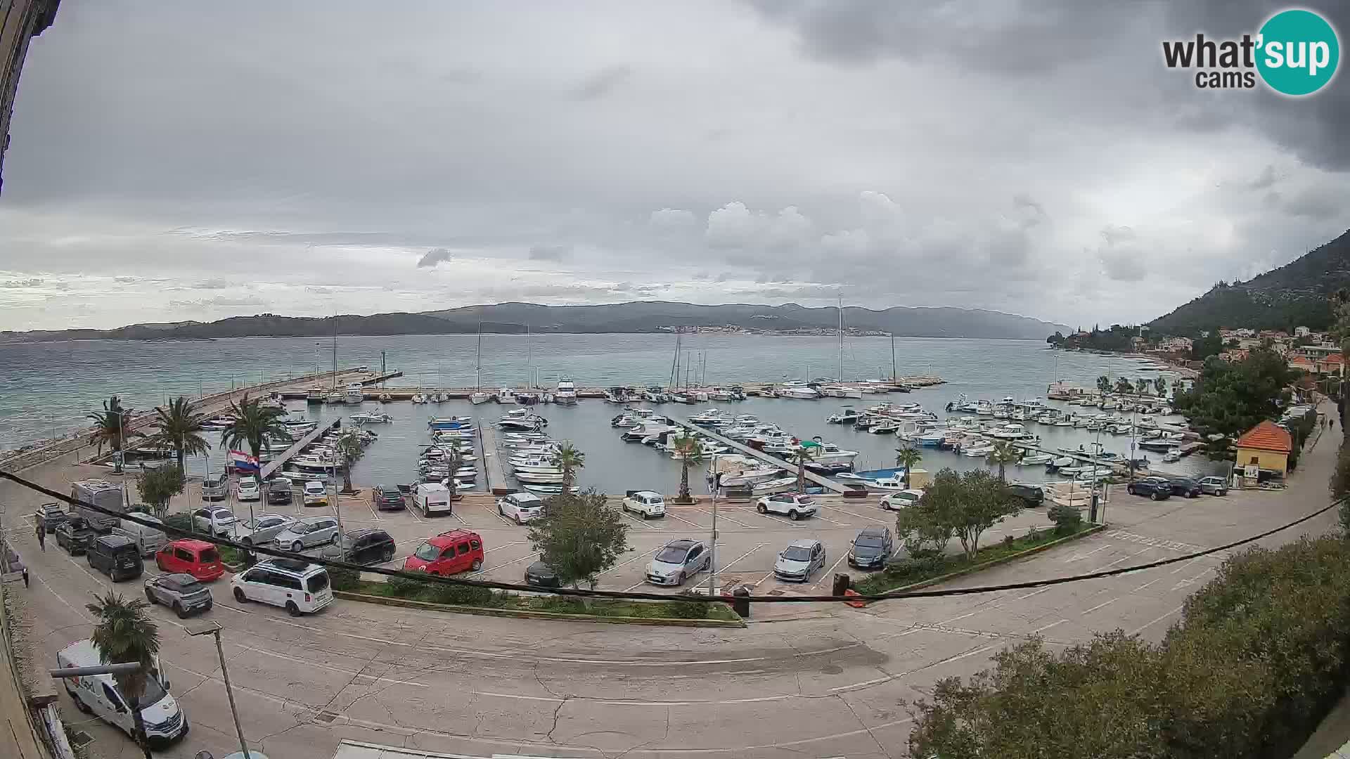 Spletna kamera Orebić Riva – Trajekt za Korčulo v živo