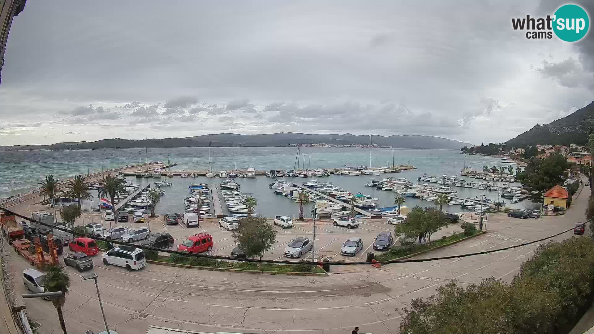 Webcam Orebić Uferpromenade – Fähre nach Korčula Live